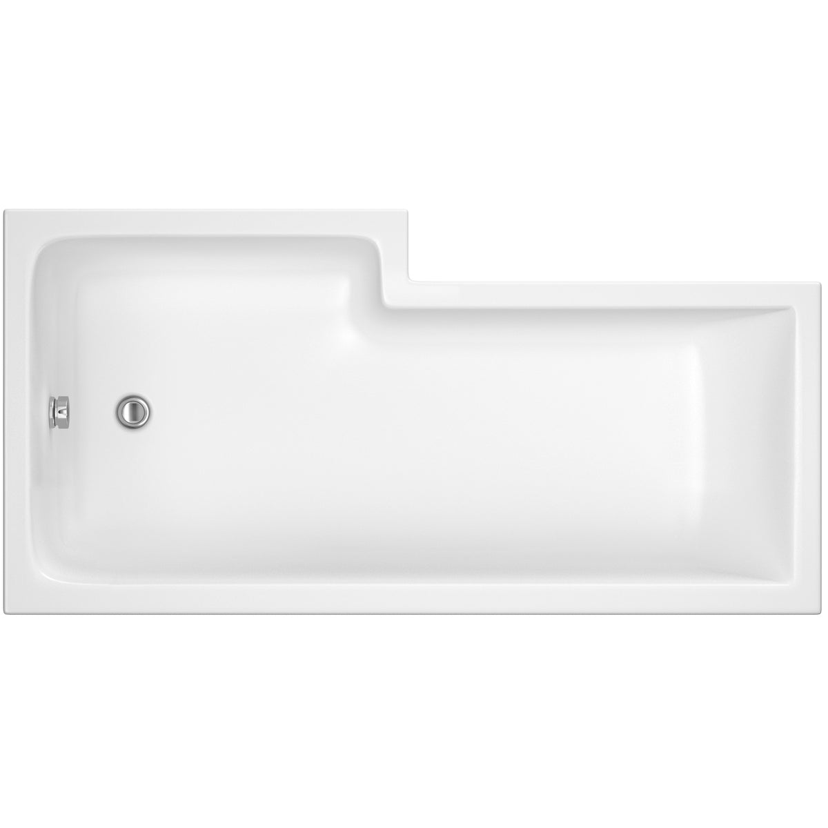 Fairford 1700 x 850mm L Shaped Right Hand Shower Bath