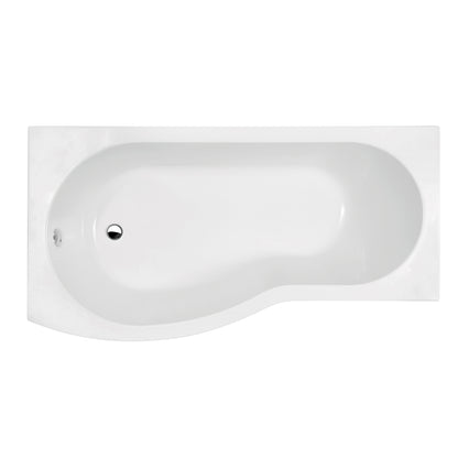 Fairford 1700 x 900mm B Shaped Left Hand Shower Bath