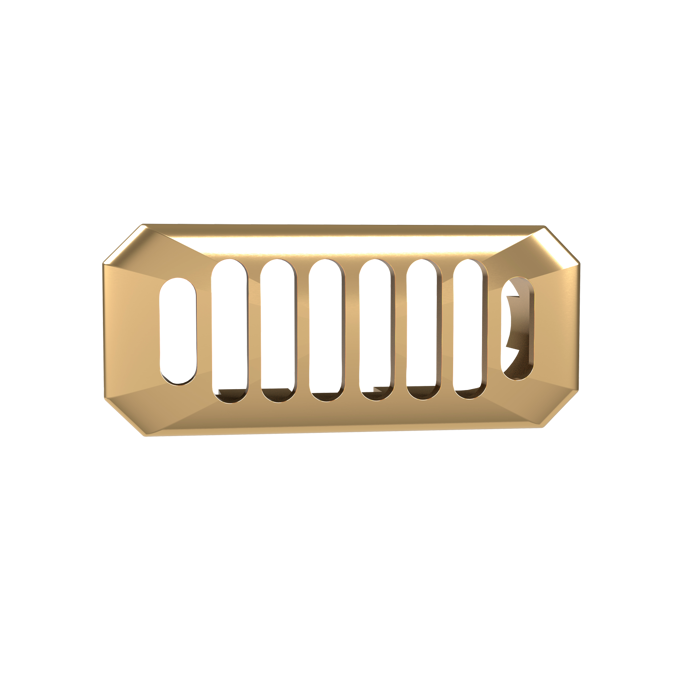 Fairford Carlton Brushed Brass Overflow Cover