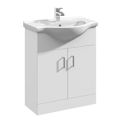 Fairford Opto 650mm Gloss White Vanity Unit