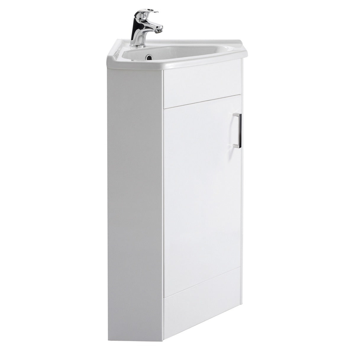Fairford Arlo Gloss White 555mm 1 Door Corner Cabinet