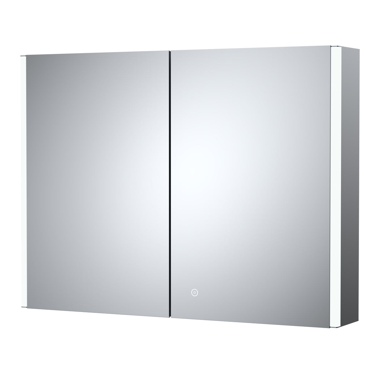 Added Fairford Zerna 800 x 600mm Double Door Mirror Cabinet, LED & Shaver Socket
