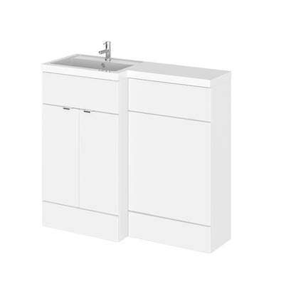 Fairford 1000mm Gloss White Left Hand Pack