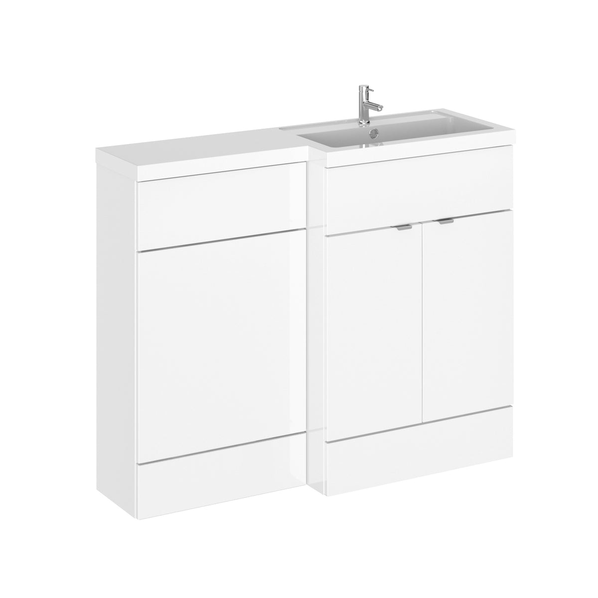 Fairford 1100mm Gloss White Right Hand Pack