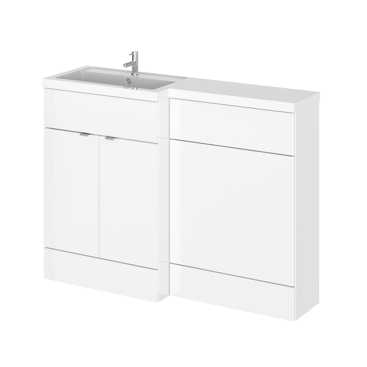 Fairford 1200mm Gloss White Left Hand Pack