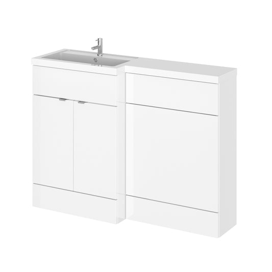 Fairford 1200mm Gloss White Left Hand Pack
