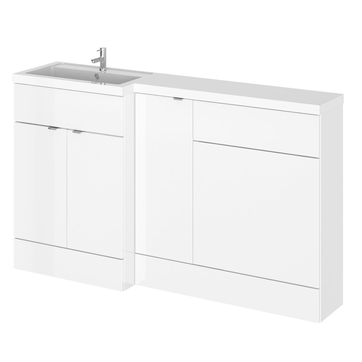 Fairford 1500mm Gloss White Left Hand Pack