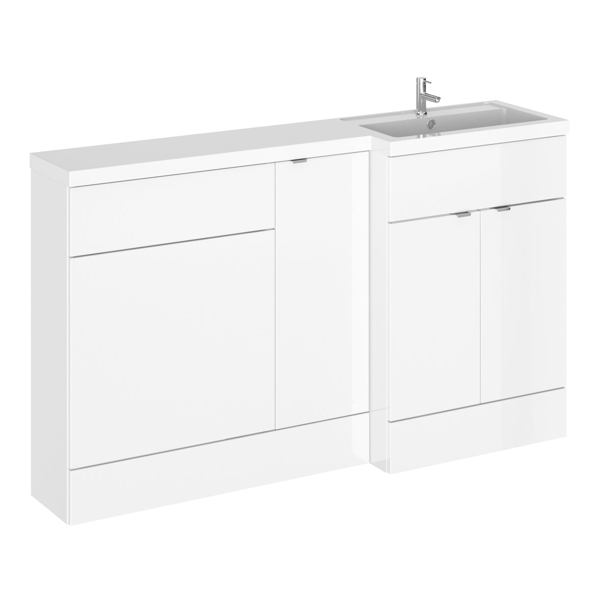 Fairford 1500mm Gloss White Right Hand Pack
