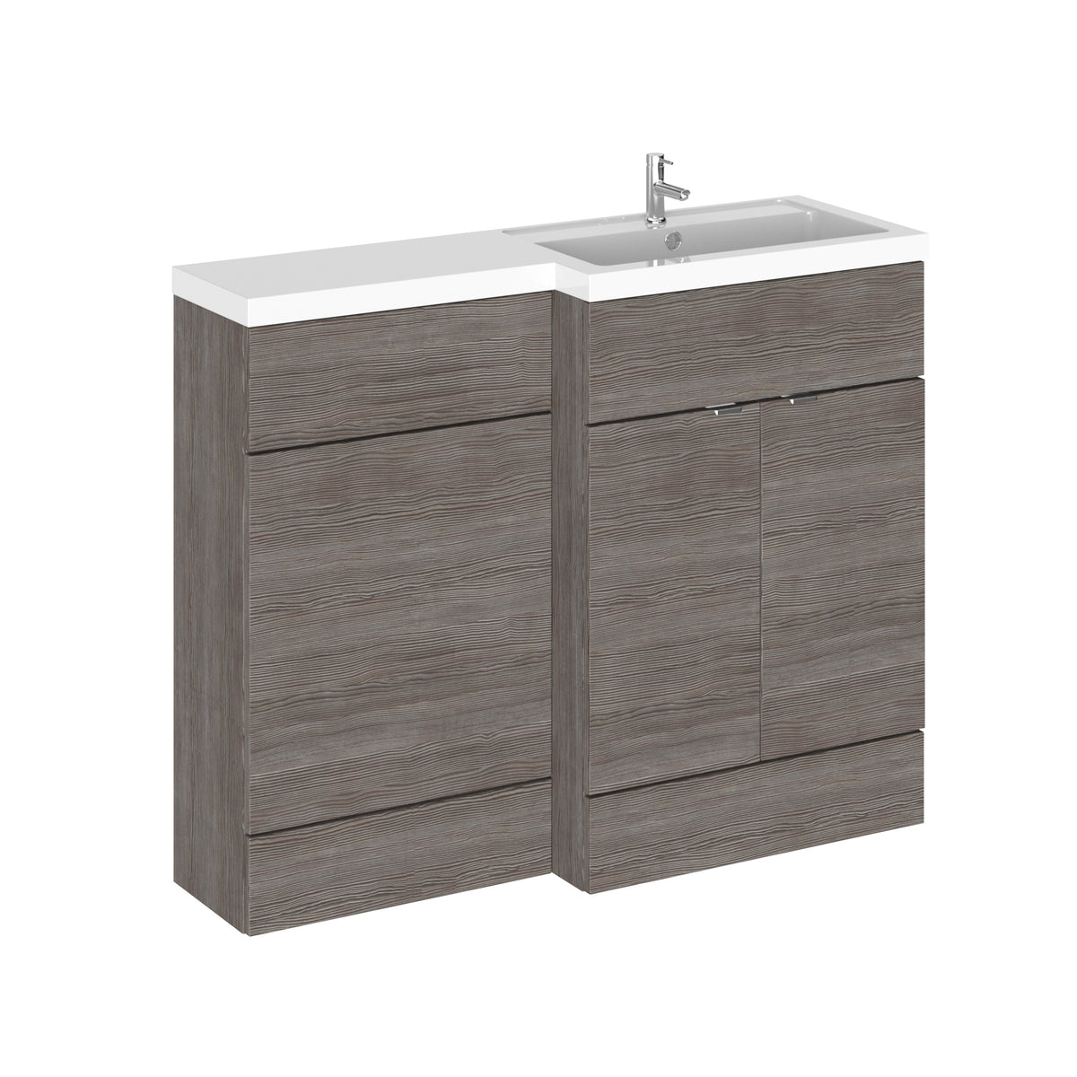 Fairford 1100mm Grey Woodgrain Right Hand Pack