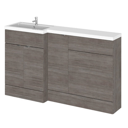 Fairford 1500mm Grey Woodgrain Left Hand Pack