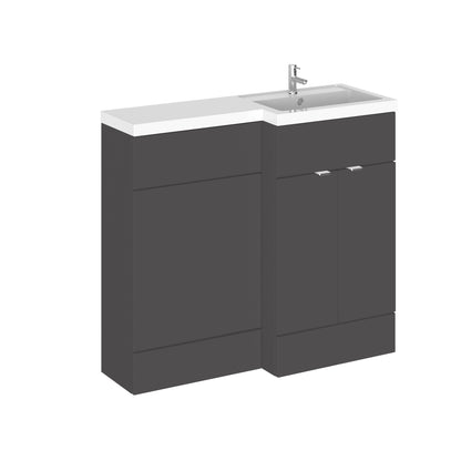 Fairford 1000mm Grey Gloss Right Hand Pack