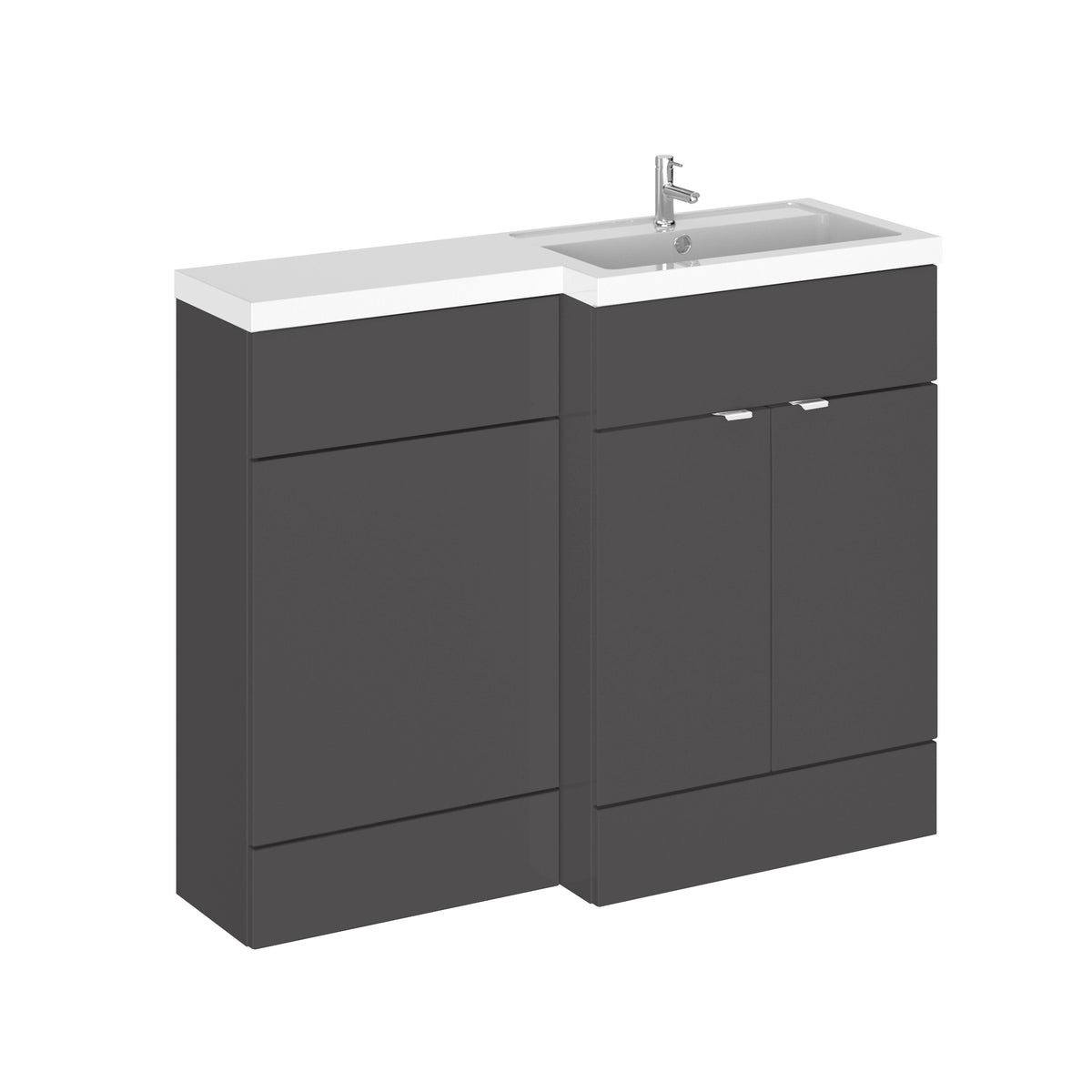 Fairford 1100mm Grey Gloss Right Hand Pack