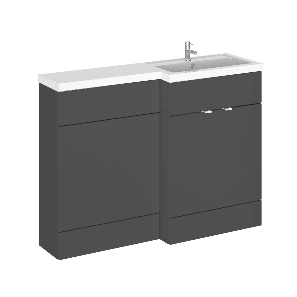 Fairford 1200mm Grey Gloss Right Hand Pack