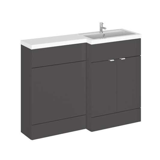 Fairford 1200mm Grey Gloss Right Hand Pack
