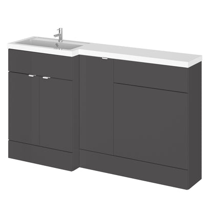 Fairford 1500mm Grey Gloss Left Hand Pack