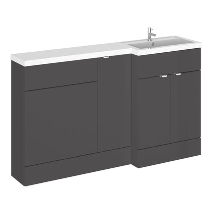 Fairford 1500mm Grey Gloss Right Hand Pack