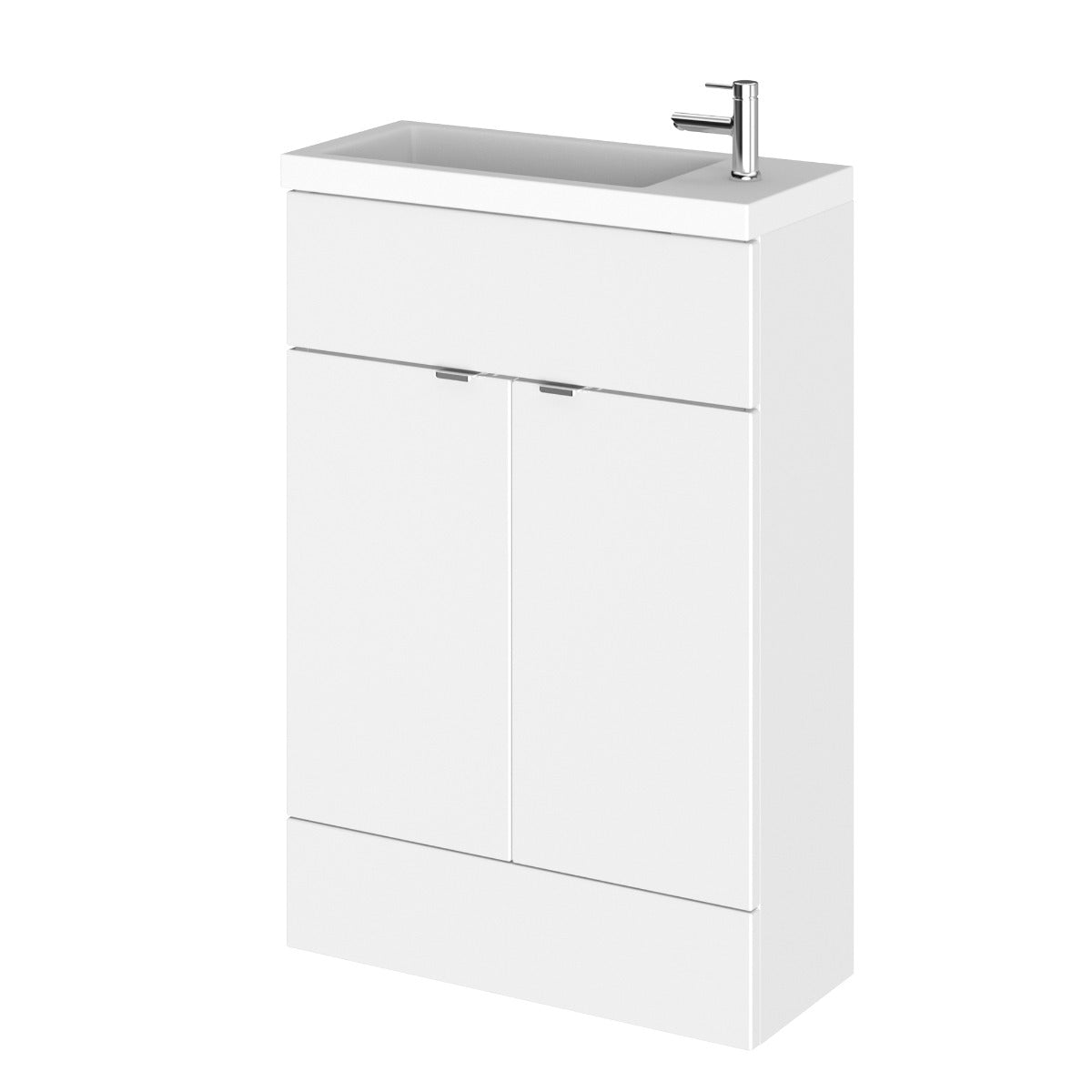 Fairford Union 600mm Slimline Gloss White Vanity Unit