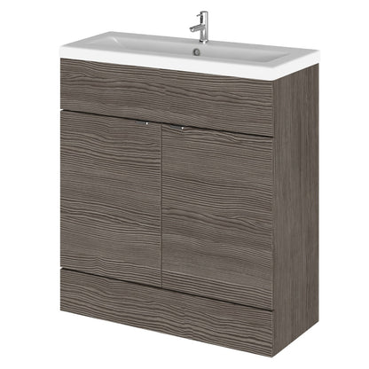 Fairford Union 800mm Full Depth Grey Woodgrain Vanity Unit