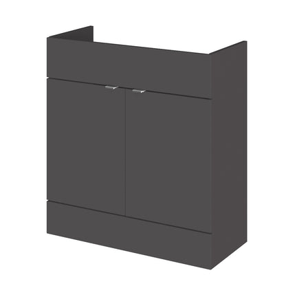 Fairford Union 800mm Full Depth Grey Gloss Vanity Unit