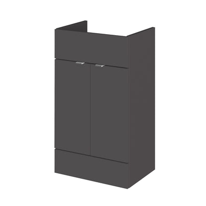 Fairford Union 500mm Full Depth Grey Gloss Vanity Unit
