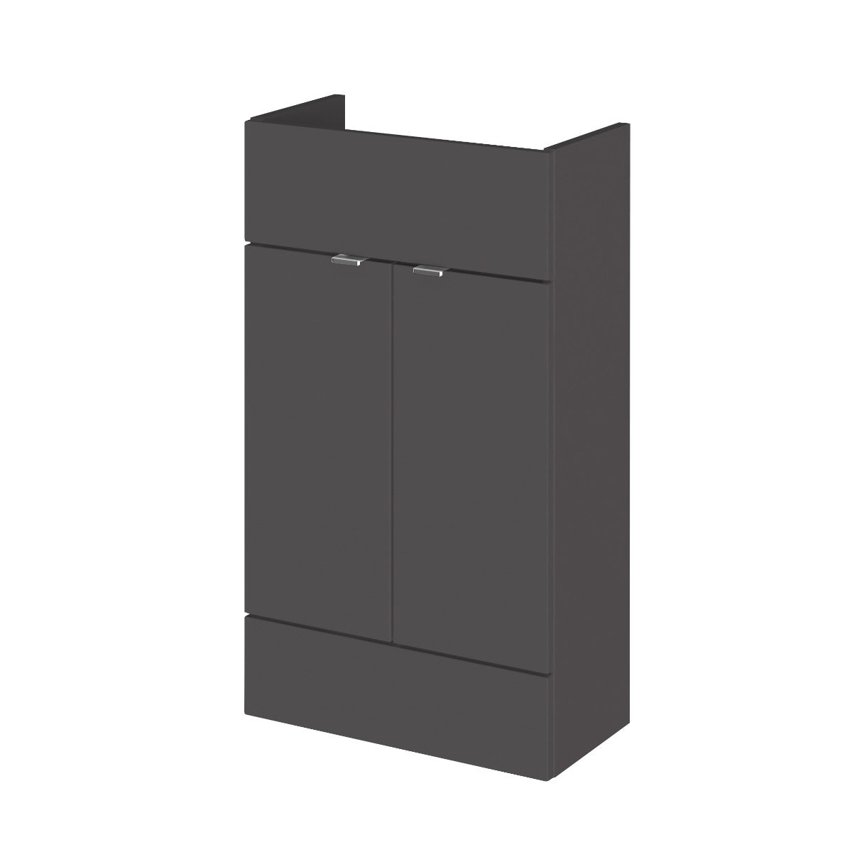 Fairford Union 500mm Slimline Grey Gloss Vanity Unit