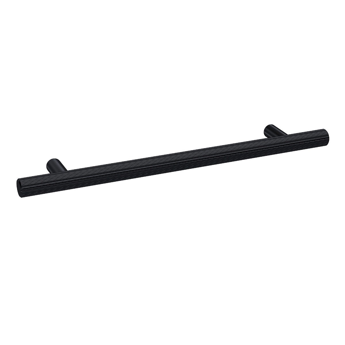 Knurled Bar Handle, Matt Black, 160mm Centres