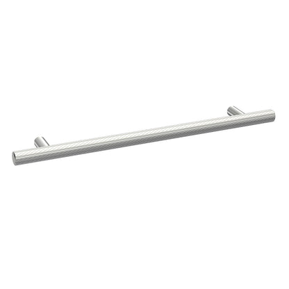 Knurled Bar Handle, Chrome, 192mm Centres