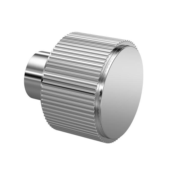 Fairford Chrome Fluted Knob Handle