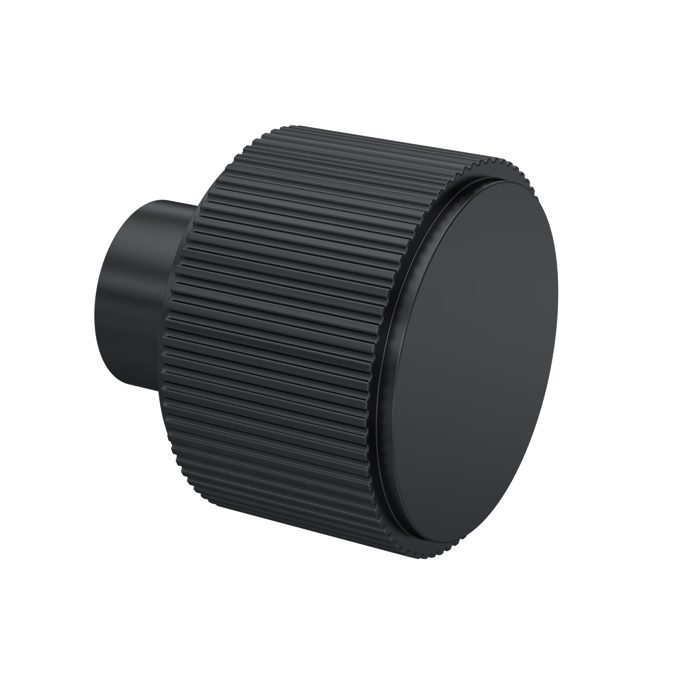 Fairford Matt Black Fluted Furniture Knob (Baya)