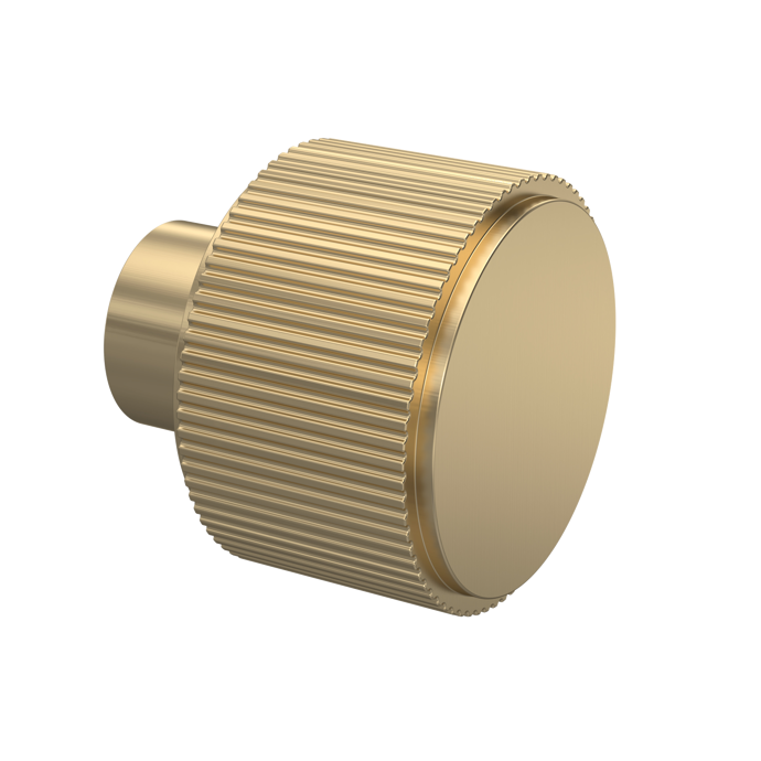 Fairford Brushed Brass Fluted Furniture Knob (Baya)