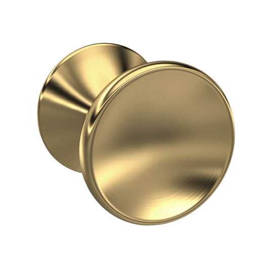Fairford Brushed Brass Indented Round Knob (Baya)