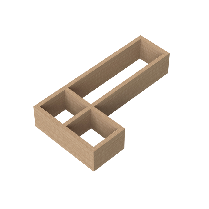 Fairford L-Shaped Bamboo Drawer Organiser