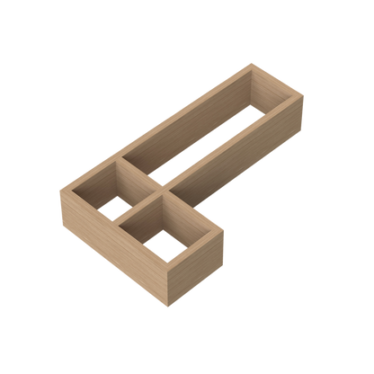 Fairford L-Shaped Bamboo Drawer Organiser