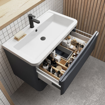 Fairford L-Shaped Bamboo Drawer Organiser
