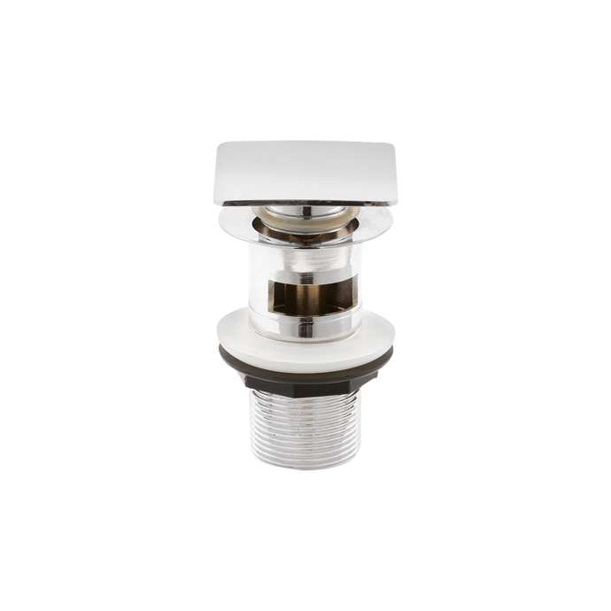 Fairford Square Push Button Basin Waste, Slotted