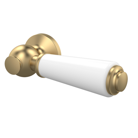 Fairford Brushed Brass Ceramic Handle WC Lever