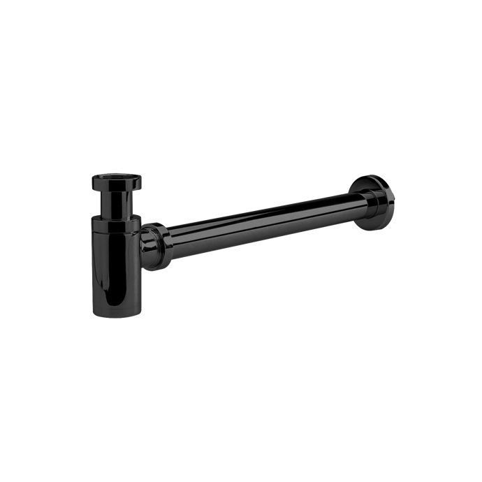 Fairford Matt Black Minimalist Round Bottle Trap