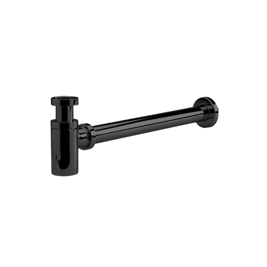 Fairford Matt Black Minimalist Round Bottle Trap