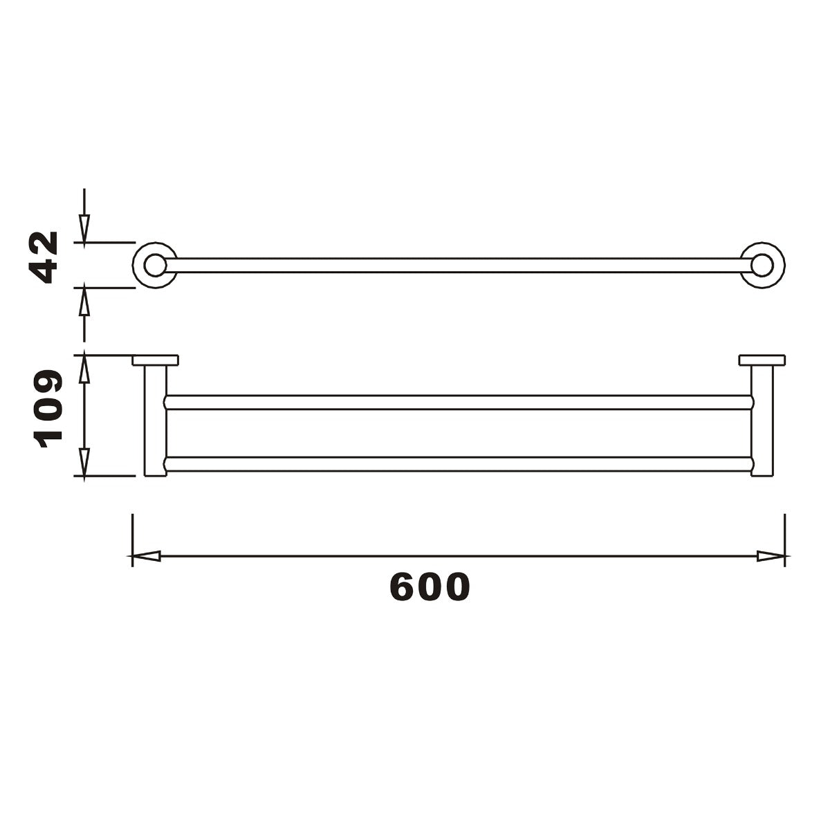 Fairford Riena Double Towel Bar