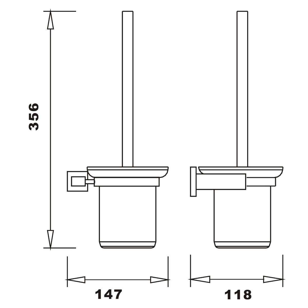 Fairford Cove Toilet Brush and Holder