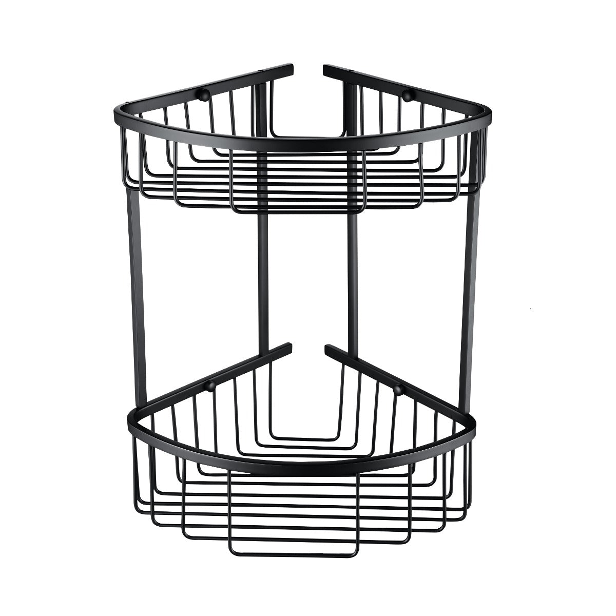 Fairford Matt Black Curved Double Corner Basket