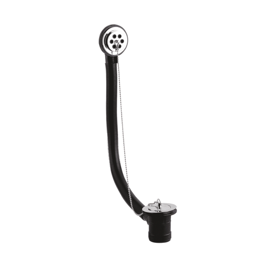 Fairford Chrome Bath Waste & Overflow, 500mm, 23mm Pipe