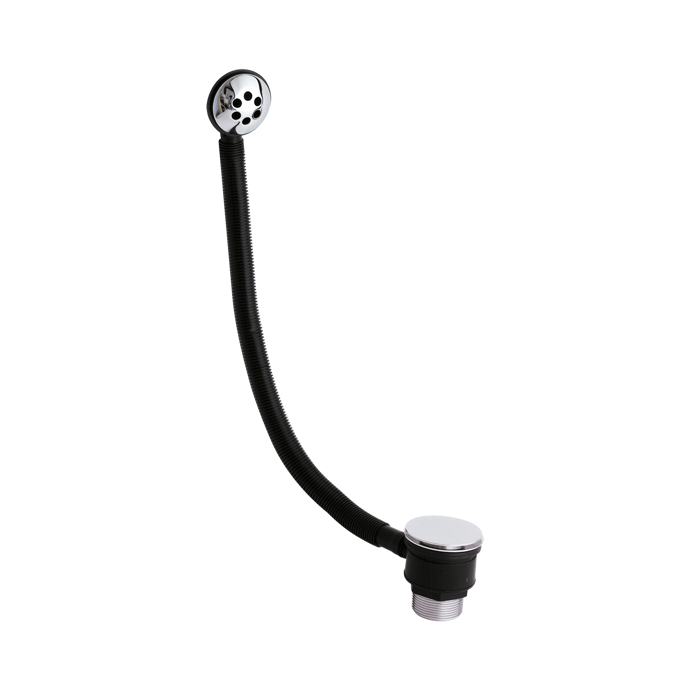 Fairford Chrome Round Push Button Bath Waste & Overflow