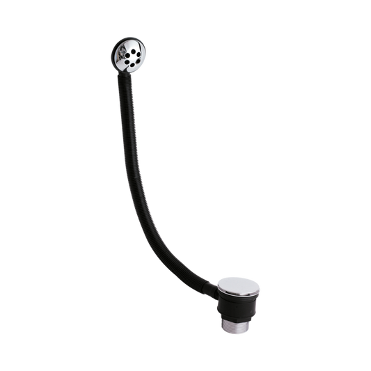 Fairford Chrome Round Push Button Bath Waste & Overflow