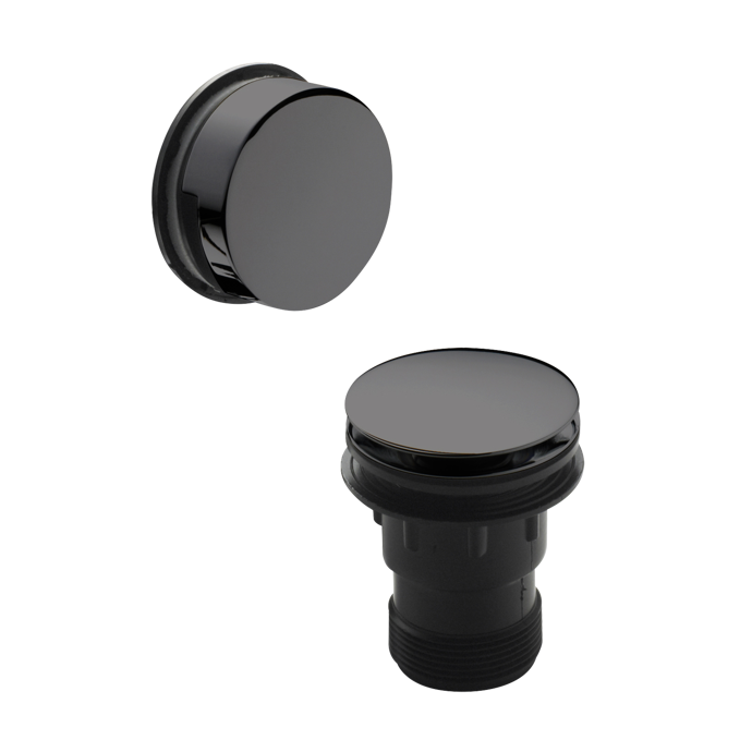 Fairford Gunmetal Click Clack Bath Waste, Easyclean Grid