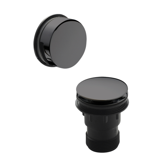 Fairford Gunmetal Click Clack Bath Waste, Easyclean Grid