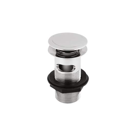 Fairford Chrome Push Button Basin Waste, Slotted (EK)