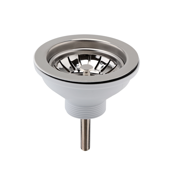 Fairford Chrome Sink Strainer Waste, Pull Out Basket