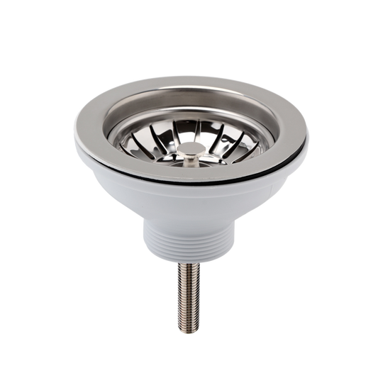 Fairford Chrome Sink Strainer Waste, Pull Out Basket