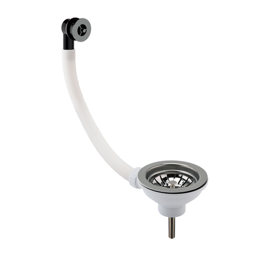 Fairford Brushed Nickel Basket Strainer Waste, Round O/F